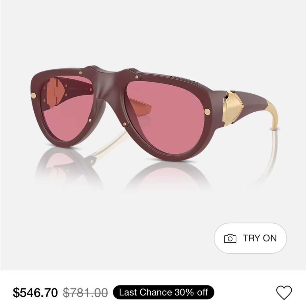Burberry Burgundy and Pink Lenses Sunglasses